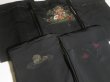 Photo7: CHG3z13  Japanese Kimono Silk BLACK HAORI 25pcs FREE SHIPPING (7)