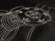 Photo9: CHG3z13  Japanese Kimono Silk BLACK HAORI 25pcs FREE SHIPPING (9)