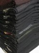 Photo1: CHG2z13  Japanese Kimono Silk BLACK HAORI 25pcs FREE SHIPPING (1)