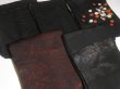 Photo2: CHG2z13  Japanese Kimono Silk BLACK HAORI 25pcs FREE SHIPPING (2)