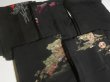 Photo5: CHG1z13  Japanese Kimono Silk BLACK HAORI 25pcs FREE SHIPPING (5)