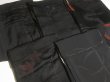 Photo6: CHG1z13  Japanese Kimono Silk BLACK HAORI 25pcs FREE SHIPPING (6)