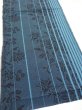 Photo2: 4G02z50  Japanese Kimono Silk TSUMUGI FABRIC Flower Light blue 40.9x14.6 (2)