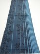 Photo5: 4G02z50  Japanese Kimono Silk TSUMUGI FABRIC Flower Light blue 40.9x14.6 (5)