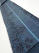 Photo1: 4G09z50  Japanese Kimono Silk TSUMUGI FABRIC Flower Light blue 85.0x7.3 (1)
