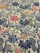 Photo1: 4G01z80  Japanese Kimono Crepe Silk  FABRIC Butterfly Sand beige 52.4x13.8 (1)