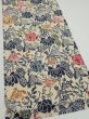 Photo2: 4G01z80  Japanese Kimono Crepe Silk  FABRIC Butterfly Sand beige 52.4x13.8 (2)
