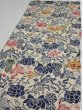 Photo3: 4G01z80  Japanese Kimono Crepe Silk  FABRIC Butterfly Sand beige 52.4x13.8 (3)