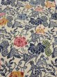 Photo1: 4G02z80  Japanese Kimono Crepe Silk  FABRIC Butterfly Sand beige 52.4x14.2 (1)