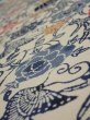 Photo4: 4G02z80  Japanese Kimono Crepe Silk  FABRIC Butterfly Sand beige 52.4x14.2 (4)
