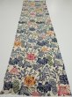Photo5: 4G02z80  Japanese Kimono Crepe Silk  FABRIC Butterfly Sand beige 52.4x14.2 (5)