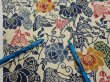 Photo6: 4G02z80  Japanese Kimono Crepe Silk  FABRIC Butterfly Sand beige 52.4x14.2 (6)