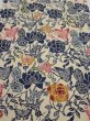 Photo1: 4G03z90  Japanese Kimono Crepe Silk  FABRIC Butterfly Sand beige 63.0x14.2 (1)