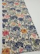 Photo2: 4G03z90  Japanese Kimono Crepe Silk  FABRIC Butterfly Sand beige 63.0x14.2 (2)