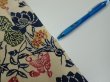 Photo8: 4G03z90  Japanese Kimono Crepe Silk  FABRIC Butterfly Sand beige 63.0x14.2 (8)