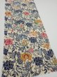 Photo2: 4G04z90  Japanese Kimono Crepe Silk  FABRIC Butterfly Sand beige 63.0x13.8 (2)