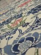 Photo4: 4G04z90  Japanese Kimono Crepe Silk  FABRIC Butterfly Sand beige 63.0x13.8 (4)