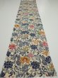 Photo5: 4G04z90  Japanese Kimono Crepe Silk  FABRIC Butterfly Sand beige 63.0x13.8 (5)
