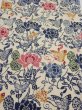 Photo1: 4G05z90  Japanese Kimono Crepe Silk  FABRIC Butterfly Sand beige 63.0x14.2 (1)