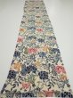 Photo5: 4G05z90  Japanese Kimono Crepe Silk  FABRIC Butterfly Sand beige 63.0x14.2 (5)