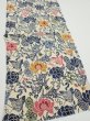 Photo2: 4G06z90  Japanese Kimono Crepe Silk  FABRIC Butterfly Sand beige 63.0x14.0 (2)