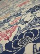 Photo4: 4G06z90  Japanese Kimono Crepe Silk  FABRIC Butterfly Sand beige 63.0x14.0 (4)