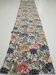 Photo5: 4G06z90  Japanese Kimono Crepe Silk  FABRIC Butterfly Sand beige 63.0x14.0 (5)