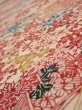 Photo4: 4G01z60  Japanese Kimono Silk  FABRIC Flowers Light cream 40.2x15.0 (4)