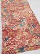 Photo2: 4G02z60  Japanese Kimono Silk  FABRIC Flowers Light cream 40.2x14.8 (2)