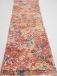 Photo5: 4G02z60  Japanese Kimono Silk  FABRIC Flowers Light cream 40.2x14.8 (5)