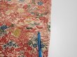 Photo6: 4G02z60  Japanese Kimono Silk  FABRIC Flowers Light cream 40.2x14.8 (6)