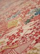 Photo4: 4G03z90  Japanese Kimono Silk  FABRIC Flowers Light cream 67.7x14.6 (4)