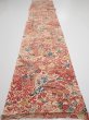 Photo5: 4G03z90  Japanese Kimono Silk  FABRIC Flowers Light cream 67.7x14.6 (5)