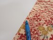 Photo6: 4G04z90  Japanese Kimono Silk  FABRIC Flowers Light cream 67.7x14.8 (6)