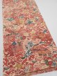 Photo2: 4G06z90  Japanese Kimono Silk  FABRIC Flowers Light cream 67.7x14.8 (2)