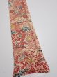 Photo2: 4G07z50  Japanese Kimono Silk  FABRIC Flowers Light cream 62.2x7.3 (2)