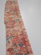 Photo3: 4G08z50  Japanese Kimono Silk  FABRIC Flowers Light cream 62.2x7.3 (3)