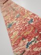 Photo1: 4G09z60  Japanese Kimono Silk  FABRIC Flowers Light cream 92.1x7.3 (1)