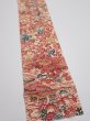 Photo2: 4G09z60  Japanese Kimono Silk  FABRIC Flowers Light cream 92.1x7.3 (2)