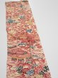 Photo4: 4G10z30  Japanese Kimono Silk  FABRIC Flowers Light cream 34.3x7.3 (4)