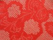 Photo4: 5302T02z480 Vintage Japanese Kimono Silk SHIBORI HAORI Flower Tomato red (4)