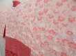 Photo7: 5302T06z380 Vintage Japanese Kimono Silk SHIBORI HAORI  Dark red (7)