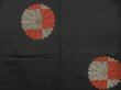 Photo5: 5302T10z910 Vintage Japanese Kimono Silk KOMON Chrysanthemum Black (5)