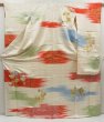 Photo1: 5302T11z1040 Vintage Japanese Kimono Silk FURISODE Chrysanthemum Off-white (1)