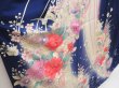 Photo3: 5302T12z1090  Japanese Kimono Silk FURISODE Flowers Dark lavender blue (3)