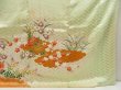 Photo7: 5302T13z1210 Vintage Japanese Kimono Silk FURISODE Peony Light green (7)