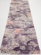 Photo5: 4G01z60  Japanese Kimono Silk  FABRIC Scenery Dark purple 40.2x14.2 (5)