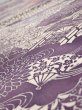 Photo4: 4G02z60  Japanese Kimono Silk  FABRIC Scenery Dark purple 40.2x14.2 (4)