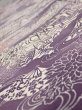 Photo4: 4G06z100  Japanese Kimono Silk  FABRIC Scenery Dark purple 66.9x14.2 (4)