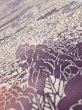 Photo4: 4G07z40  Japanese Kimono Silk  FABRIC Scenery Dark purple 57.5x7.1 (4)